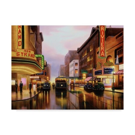 Leo Stans 'Old City Lights' Canvas Art,35x47